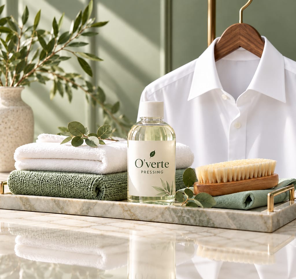 Pressing écologique O’Verte à Lutry — chemise blanche et soin du linge
